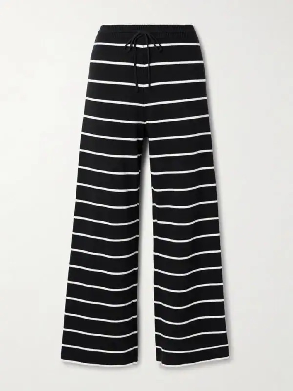 LA LIGNE Leo Striped Cotton Straight-Leg Pants, XXS